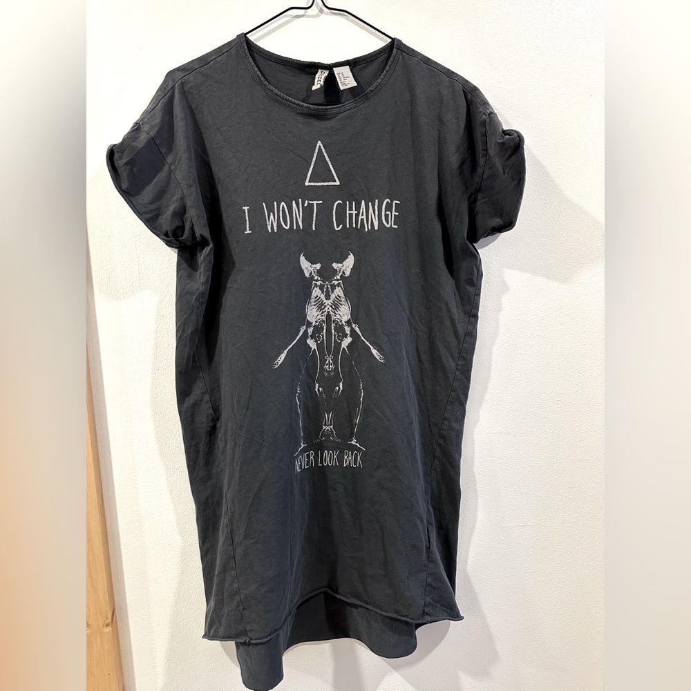 DIVIDED Long cut punk shirt